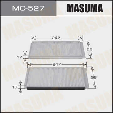 MASUMA MC-527 Фильтр салона! 2шт. 247x99x17 Mazda 2 1.3/1.5/1.4D 07>