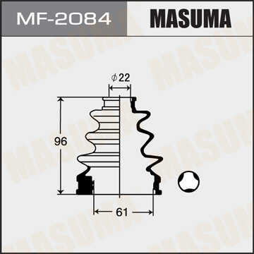 MASUMA MF2084 Комплект пыльника ШРУСа внутреннего! Toyota Corolla 91>/Starlet 89>