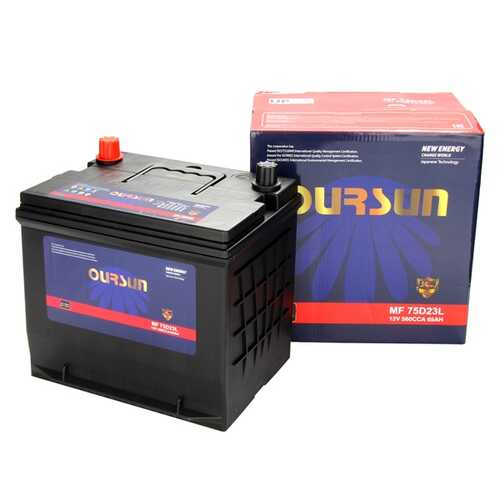 OURSUN MF75D23L Аккумулятор 12 V 65Ah 560А 172х230х222 о/п крепление B0