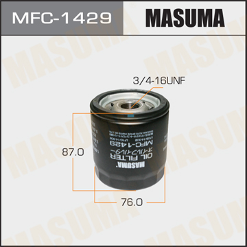 MASUMA MFC1429 Фильтр масляный! Ford Fiesta/Focus II 1.4i-1.6, Mazda 2 1.25/1.4 96>