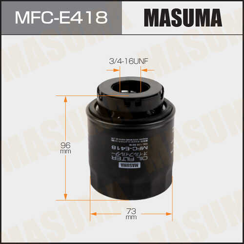 MASUMA MFCE418 Фильтр масляный! Audi A3, Skoda Octavia, VW Golf/Passat 1.6FSi 03>;Фильтр масляный 1.21.6, 07, 11, 07