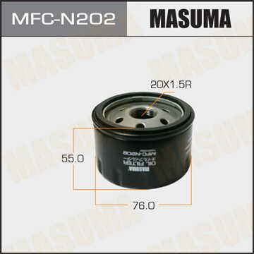 MASUMA MFC-N202 фильтр масляный! h52-d76/M20x1.5 RVI Trafic/ Clio/Megane/Scenic/Laguna 1.2i-1.9DTi 90>
