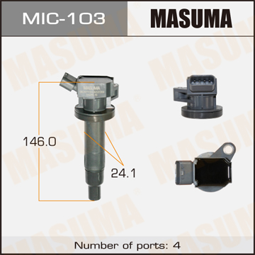 MASUMA MIC103 Катушка зажигания! Citroen C1, Peugeot 107, Toyota Avensis/Aygo/Corolla 1.0-1.8i 99>