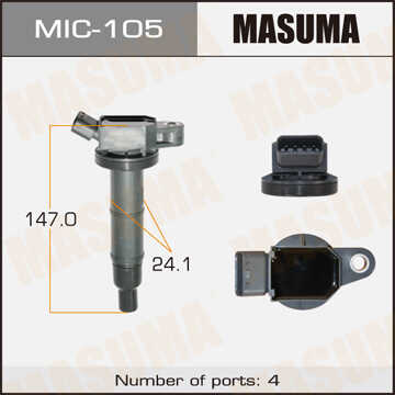 MASUMA MIC105 Катушка зажигания! Toyota Avensis/Camry/Rav 4 2.0/2.4i 00>