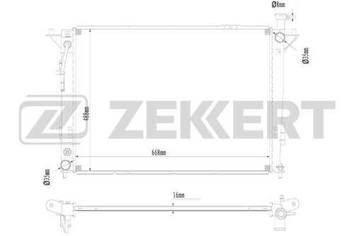 ZEKKERT MK-1010 Радиатор, охлаждение двигателя