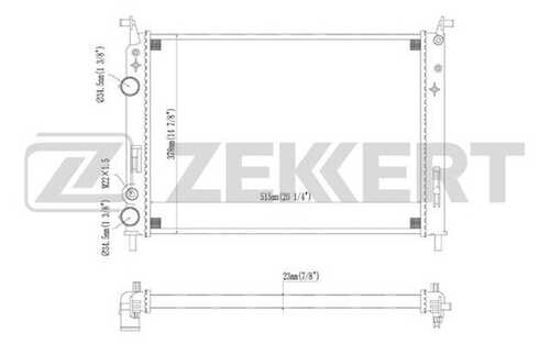 ZEKKERT MK-1105 Радиатор, охлаждение двигателя