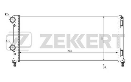 ZEKKERT MK1190 Радиатор охл. дв. Fiat Doblo (119) 01- Doblo Cargo (223) 01-