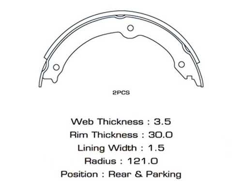 MASUMA MK-2528 Колодки тормозные барабанные Toyota Land Cruser 200 4.5-5.7 08>