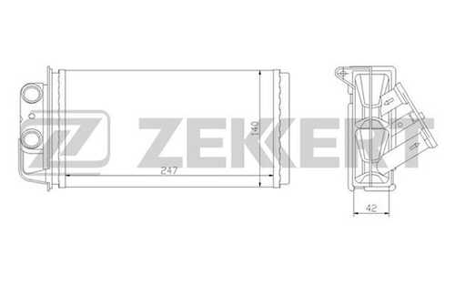 ZEKKERT MK-5036 Теплообменник, отопление салона