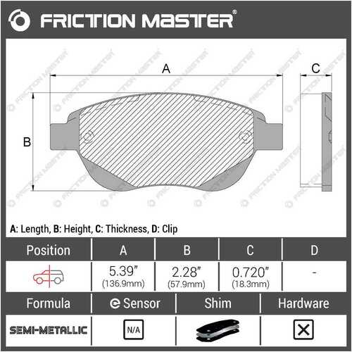 FRICTIONMASTER MKD1541 Колодки тормозные дисковые передние