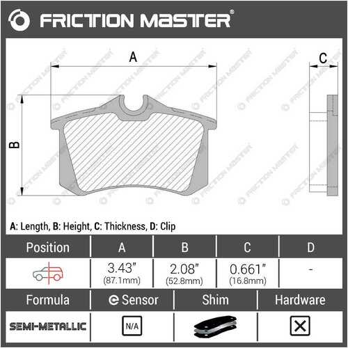 FRICTIONMASTER MKD340A Колодки тормозные дисковые