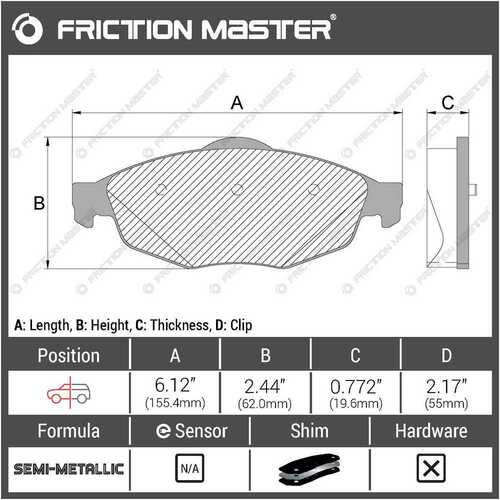 FRICTIONMASTER MKD869 Колодки тормозные дисковые передние