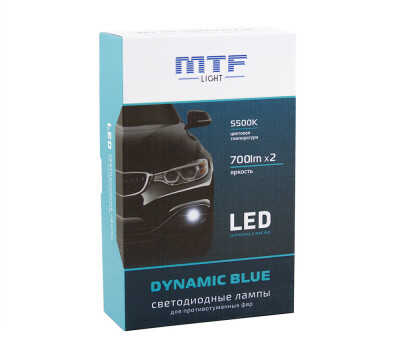 MTF MLH07K5 Светодиодные автолампы Light, серия DYNAMIC BLUE LED H7, 5500K (11206650/250219/0010145/01, тайв