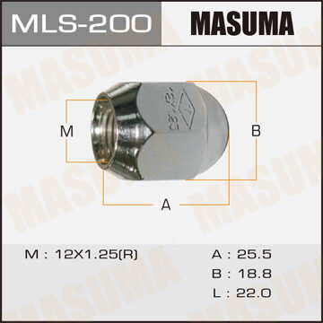 MASUMA MLS200 Гайка колесная! M12x1.25 Subaru