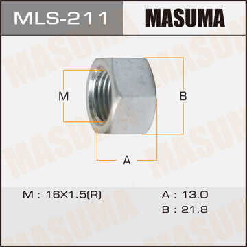 MASUMA MLS-211 Гайка крепления колеса! M14x1.5 Toyota Land Cruiser 4.2-4.7/4.2TD 90>