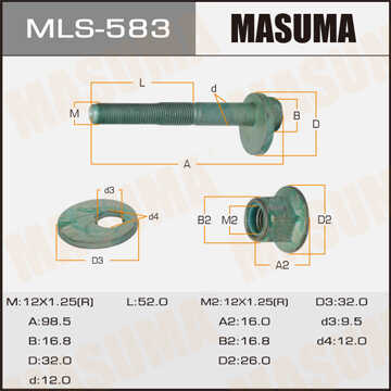 MASUMA MLS583 Болт с эксцентриком! в сборе Mazda 3/5/Axela/CX-7 03>
