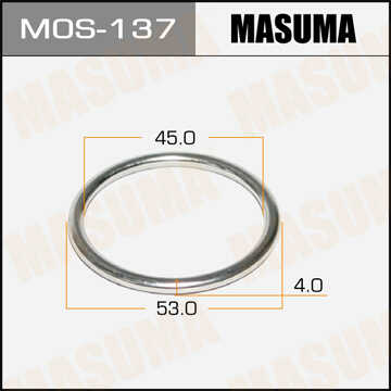 MASUMA MOS137 Кольцо уплотнительное глушителя! Fiat Punto 1.2 16V 99>, Ford Fiesta/Ka 1.3i 98-03