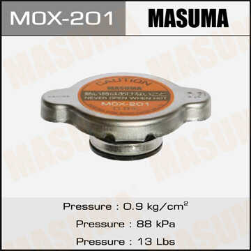 MASUMA MOX201 Крышка радиатора! Nissan Teana/Tiida 06>;Крышка радиатора (NGK-P539, TAMA-RC10, FUT.-R124) 0.9 kg/cm