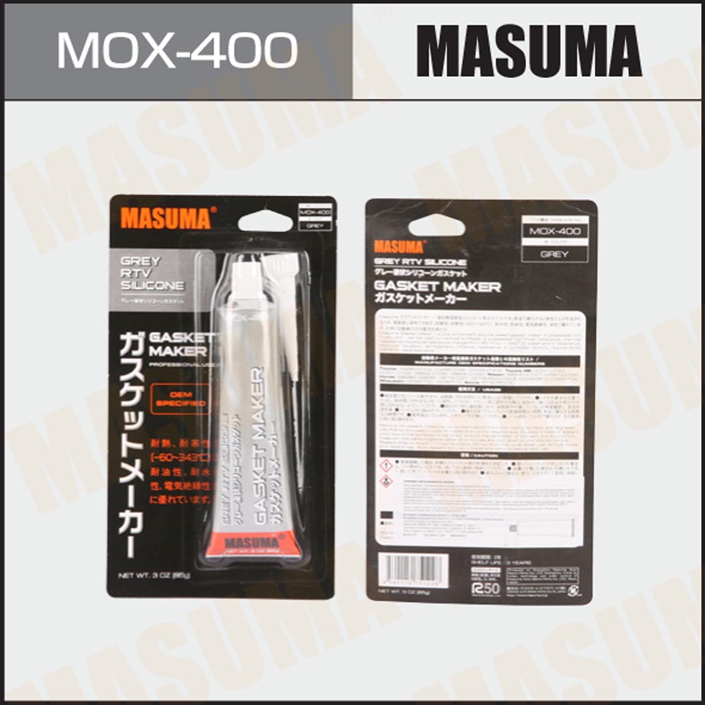 MASUMA MOX-400 Герметик силиконовый высокотемпературный (формирователь прокладок) серый -60/+343 с, 8
