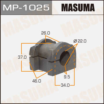 MASUMA MP1025 Втулка стабилизатора переднего! d22 Mitsubishi ASX 07>