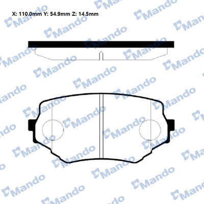 MANDO MPZ02 Колодки дисковые передние! Suzuki Vitara 90-98/Grand Vitara 2.0-2.5/2.0TD 98>