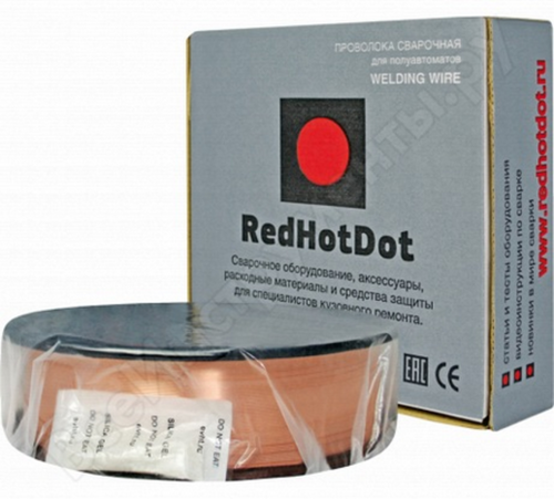 REDHOTDOT MR08205 Проволока сварочная омедненная! SG Fe d=0.8 мм (в катушке D200, 5кг)