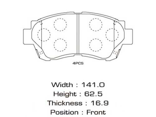 MASUMA MS1228 Колодки дисковые передние! Toyota Camry 2.2/3.0 91-96/Celica 2.0 92-99