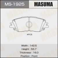 MASUMA MS1925 Колодки дисковые передние! Toyota Camry V70 2.0-3.5 17>