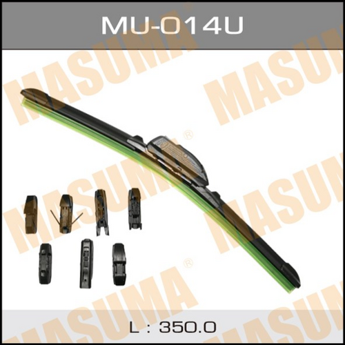 MASUMA MU014U Щетка плоская! 350mm универсальная;Дворник 14, бескаркасный, универсальный