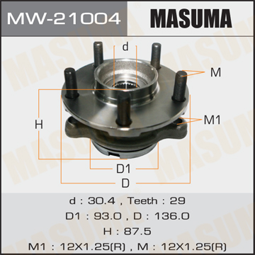 MASUMA MW-21004 Ступичный узел