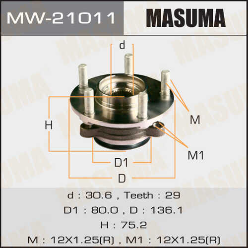 MASUMA MW21011 Ступичный узел