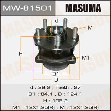 MASUMA MW81501 Ступица задняя! Subaru Forester/Impreza 11>
