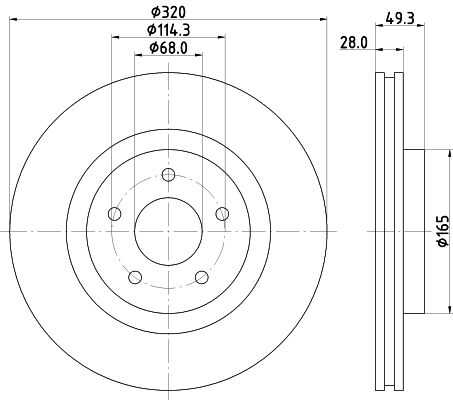 NISSHINBO ND2051K Диск тормозной передний! Nissan Murano Z52/Pathfinder R52 12>