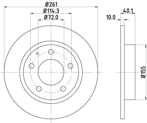 NISSHINBO ND5006K Диск тормозной зад