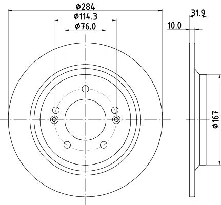 NISSHINBO ND6090K Диск тормозной задний! KIA Optima 12>