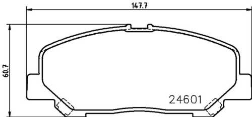 NISSHINBO NP1113 Колодки дисковые передние! Toyota Previa 2.4/3.5 05>