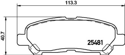 NISSHINBO NP1122 Колодки дисковые задние! с антискрип. пластинами Toyota Highlander 2.7/3.5 09>