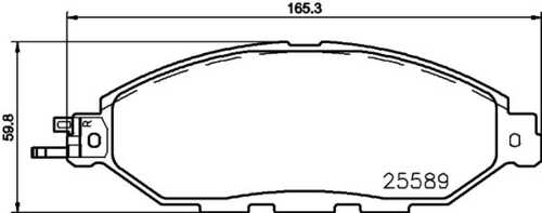 NISSHINBO NP2068 Колодки торм. дисковые перед. 25589 166x60x17 INFINITI, NISSAN JX 3.5 AWD 12>, 12>13, MURA