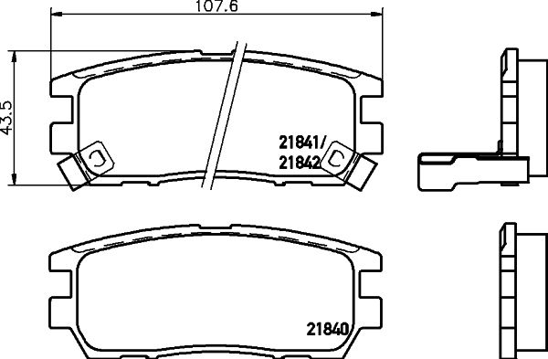 NISSHINBO NP3002 Колодки дисковые задние! Mitsubishi Pajero 2.4-2.8TD 90-94/Space Gear 95>