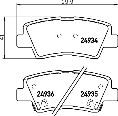 NISSHINBO NP6022 Колодки дисковые задние! KIA Soul 1.6i/CRDi 09>, Hyundai Sonata V 2.0Ti/CRDi 05>