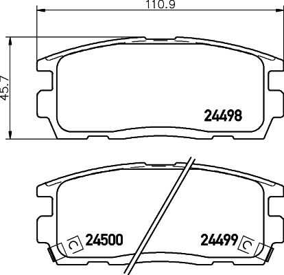 NISSHINBO NP6074 Колодки дисковые задние! Chevrolet Captiva, Opel Antara 2.4/3.2 06>