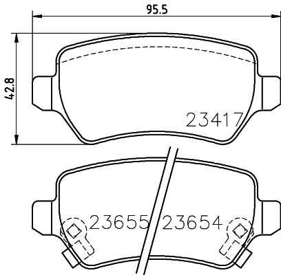 NISSHINBO NP6101 Колодки дисковые задние! Opel Astra 1.8-2.2DT/Zafira 2.2i/DTi 01>