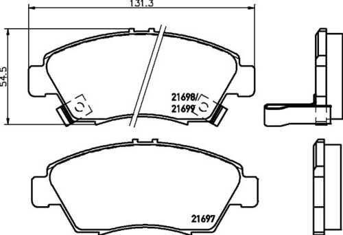 NISSHINBO NP8002 Колодки дисковые передние! Honda Civic 1.3i-1.6i &16V 91-01