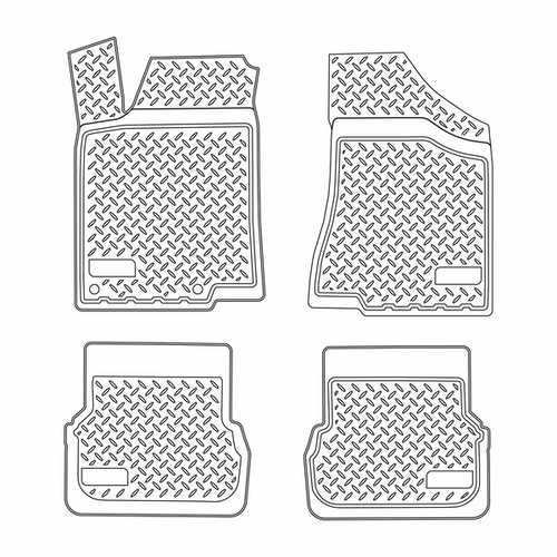 NORPLAST NPL-PO-95-24 Коврики в салон полиуретан VW Passat B3 91- черный комплект