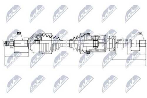 NTY NPW-FR-074 Полуось колеса