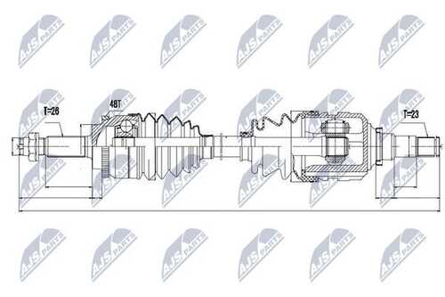 NTY NPW-TY-056 Привод правый! 914mm Toyota Corolla E12 1.4VVTI/1.6VVTI 01-06