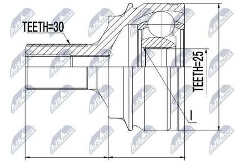 NTY NPZ-ME-016 ШРУС наружный! передний комплект MB W204/W212/C216/W221 4-matic 06>