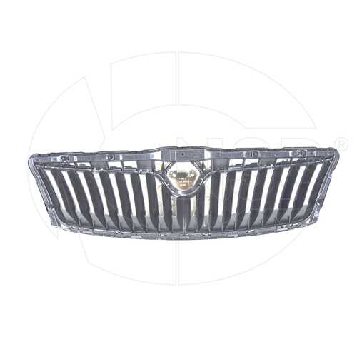 NSP NSP081Z0853668A9B9 Решетка радиатора SKODA Octavia A5 (08-13) (с молдингом) (10013160/150820/0427277, китай)