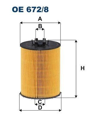 FILTRON OE672/8 Фильтр масляный BMW 5 (E60/61), 6 (E63/64), 7(E65)