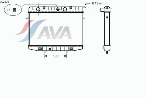 AVA OL2175 Радиатор системы охлаждения! Opel Frontera 2.0/2.4 91-95